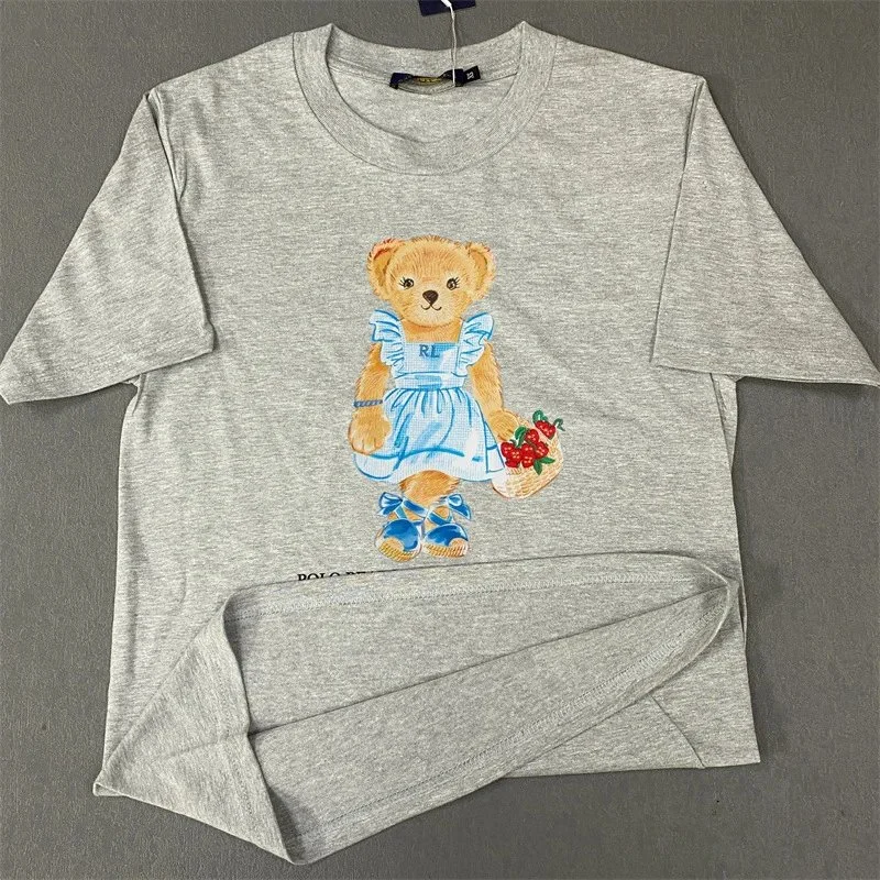 Polo Ralph Lauren Light Gray Bear Tee, Cute
