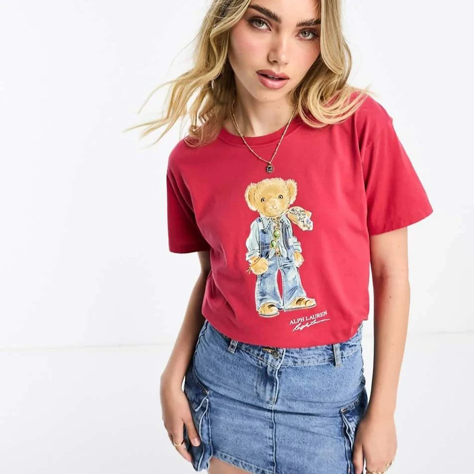 Polo Ralph Lauren Red Teddy Graphic Tee