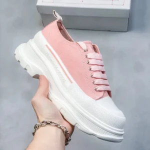 Alexander McQueen Pink & White Chunky Canvas