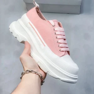 Alexander McQueen Pink Canvas Chunky