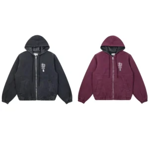 Stussy Hooded Jackets Maroon, Urban