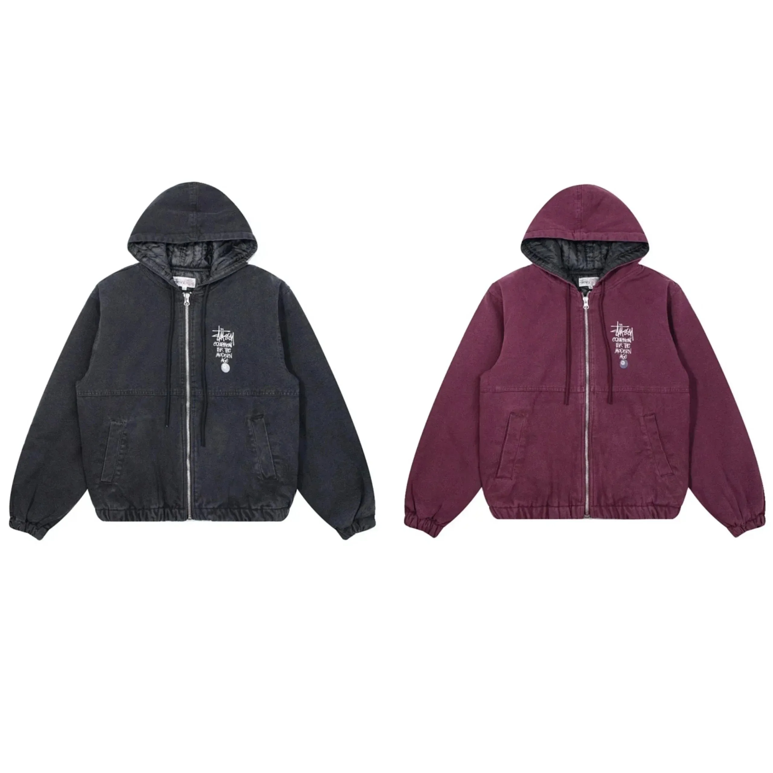 Stussy Hooded Jackets Maroon, Urban
