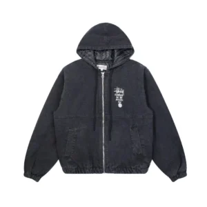 Stussy Black Men's Hooded Jacket: Hip