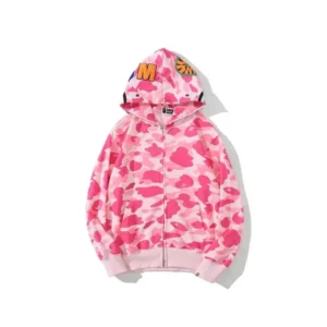 BAPE Pink Camo Hoodie Urban Street Fashion