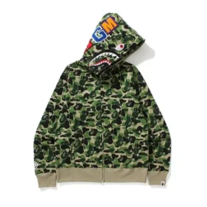 A Bathing Ape Camo Shark Hoodie for Men