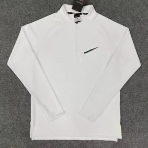 Nike White Active Long Sleeve 1/4 Zip
