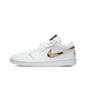 Nike Air Jordan 1 Low White with Gold
