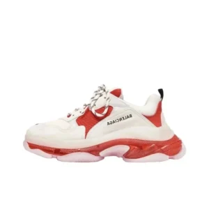 Balenciaga White Red Chunky Sneakers