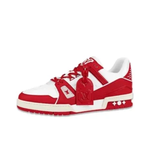 Louis Vuitton Red White Sneakers: Luxury