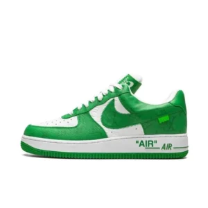 Nike Air Force 1 Sneakers: Green and White