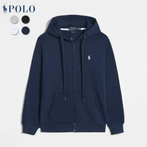 Polo Ralph Lauren Navy Zip up Hoodie: Cozy