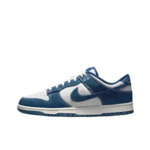 Nike Dunk Low Sneakers: Blue and White Retro
