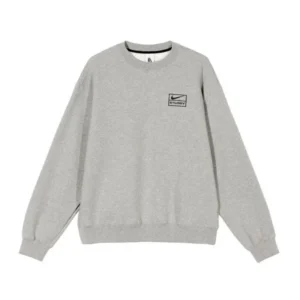 Nike Light Gray Crewneck: Sporty