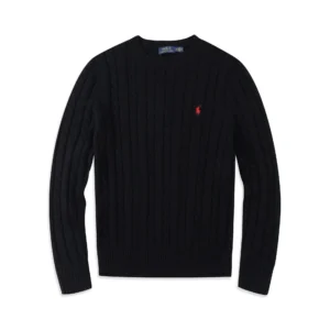 Polo Ralph Lauren Black Cable Knit Sweater