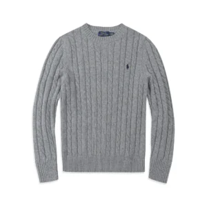 Polo Ralph Lauren Gray Sweater: Cable knit