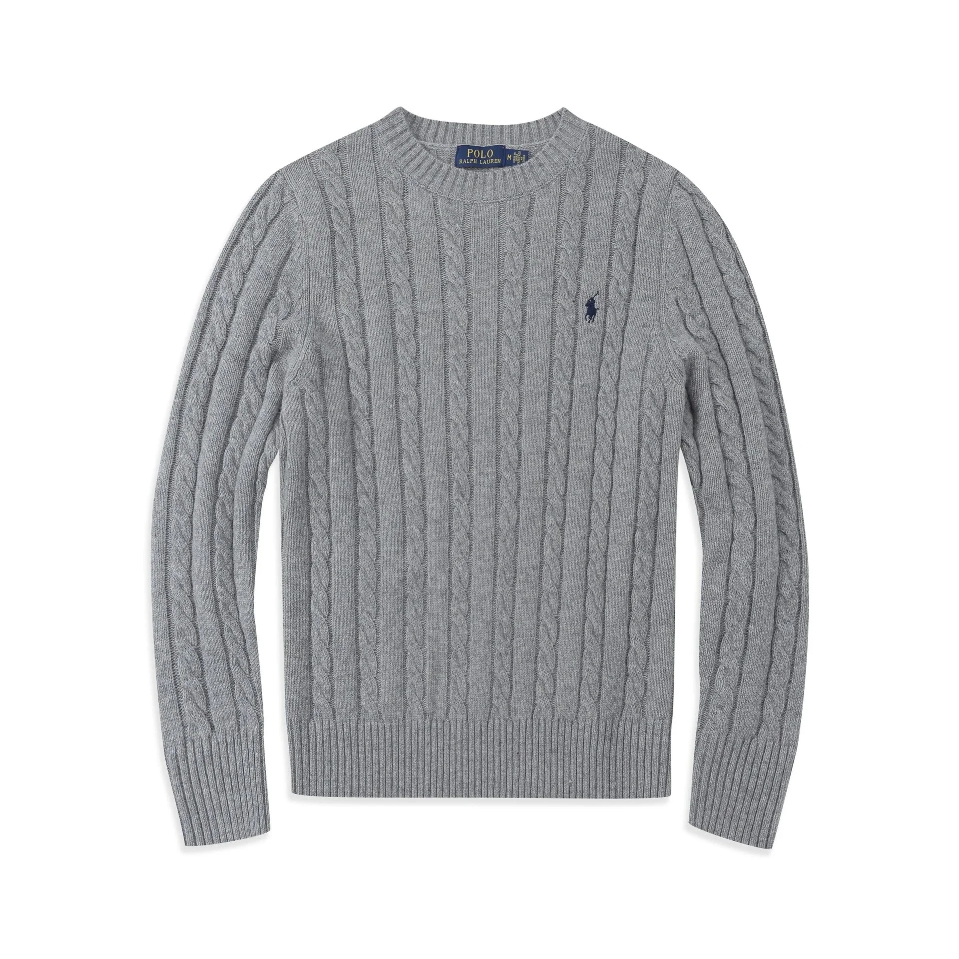 Polo Ralph Lauren Gray Sweater: Cable knit