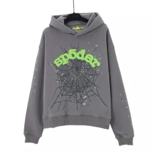 Sp5der Gray Hoodie: Edgy Streetwear with