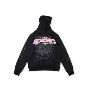 Spider Black Hoodie: Neon Web for a Bold
