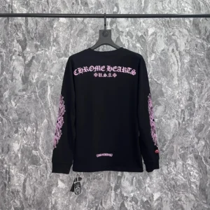 Chrome Hearts Black Pink Embellished Long