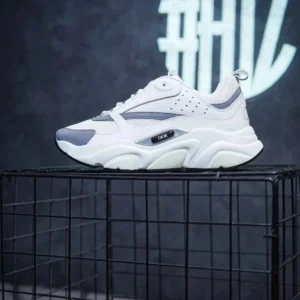 Dior White Gray Chunky Sneakers: Luxury