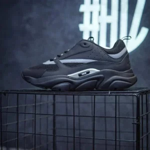 Dior Black and Silver Chunky Sneakers