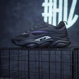 Dior Black Purple Accented Sneakers, Edgy