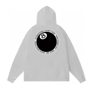 Stussy Light Gray Hoodie: Retro inspired