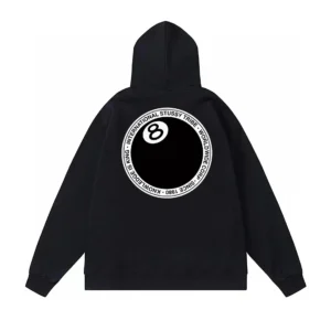 Stussy Black Hoodie: Tribal inspired