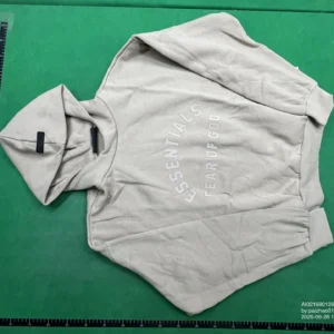 Fear of God Essentials Beige Hoodie: Trendy