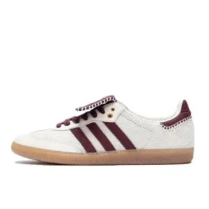 Adidas White with Maroon Accent Sneakers