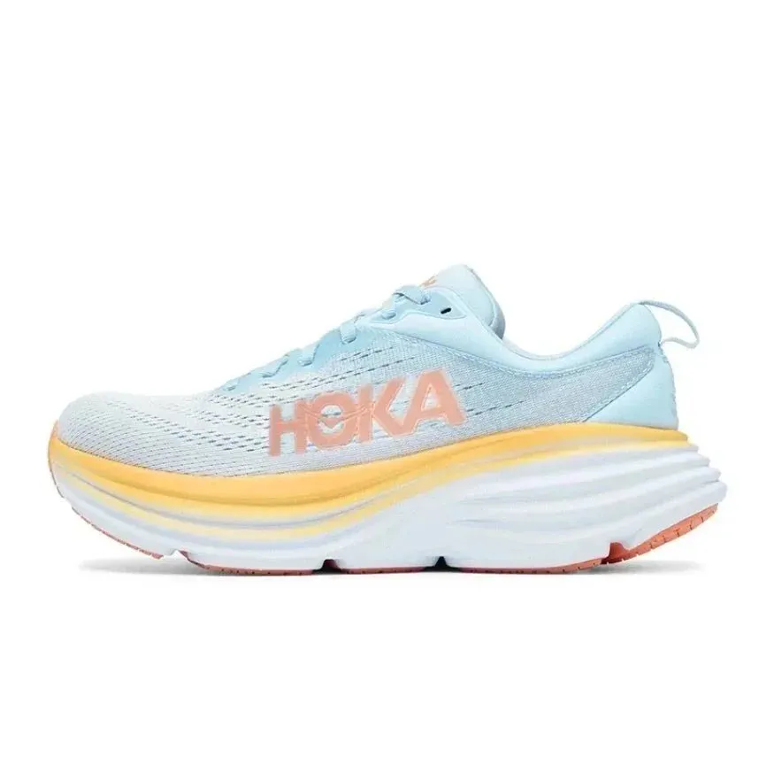 HOKA Light Blue Running Shoes: Cushioned