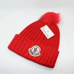 Moncler Red Knit Hat: Luxury Winter