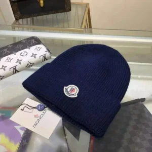 Moncler Navy Knit Hat: Stylish and Warm