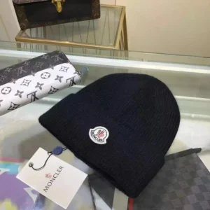 Moncler Navy Knit Hat: Luxury Winter
