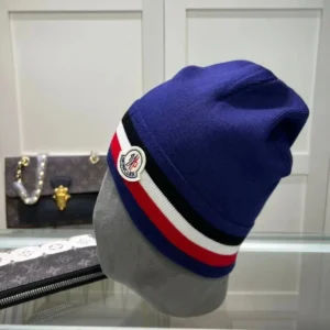 Moncler Navy Blue Beanie: Luxury Knit