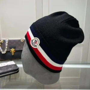 Moncler Black Knit Hat: Chic Accessory with