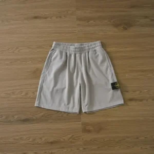Stone Island Light Gray Shorts Street Style