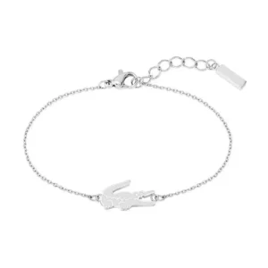 Lacoste Silver Bracelet with Croc Charm: A