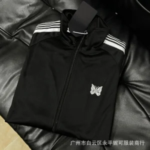 Adidas Black Track Jacket with Butterfly
