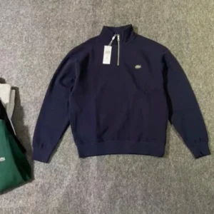 Lacoste Navy Blue Half Zip Sweatshirt, Chic