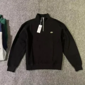 Lacoste Black Half Zip Sweatshirt: Sporty