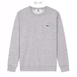 Lacoste Light Gray Sweatshirt: Soft Fabric