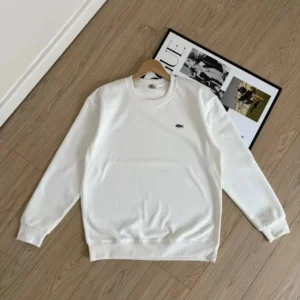 Lacoste White Classic Sweatshirt: Elegant