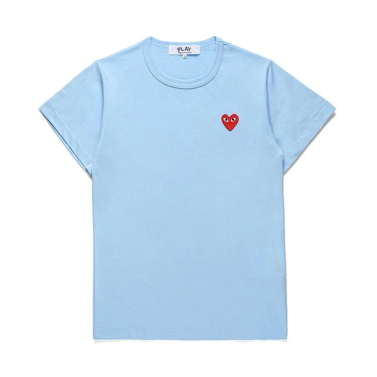 CDG PLAY Light Blue Tee: Heart