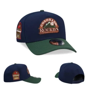 New Era Colorado Rockies Navy Green Cap