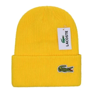 Lacoste Yellow Knit Beanie: A Pop of Color