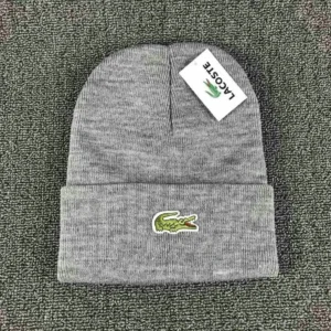 Lacoste Gray Beanie: Sporty Style