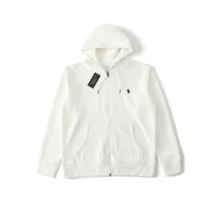 Polo Ralph Lauren White Zip up Hoodie