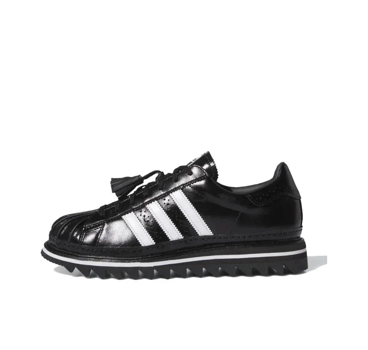 Adidas Retro style Black White Chunky sole