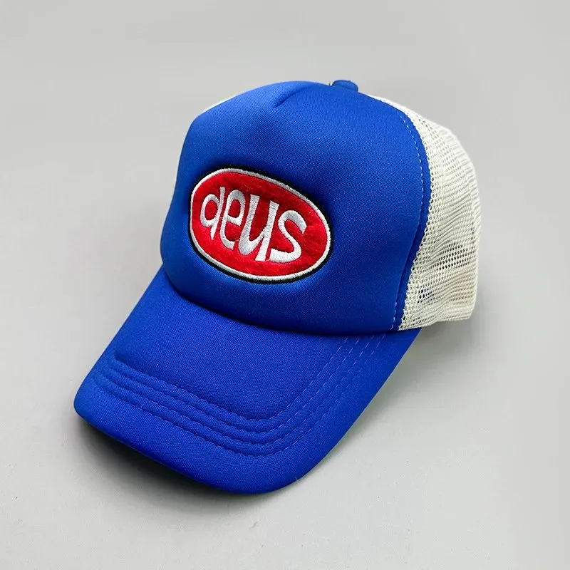 Deus Blue Baseball Cap with Mesh Back